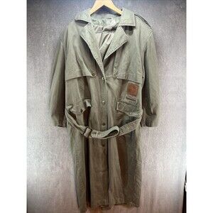 Vintage‎ Together! Green Cotton Duster Jacket Trench Coat Women's Sz 14